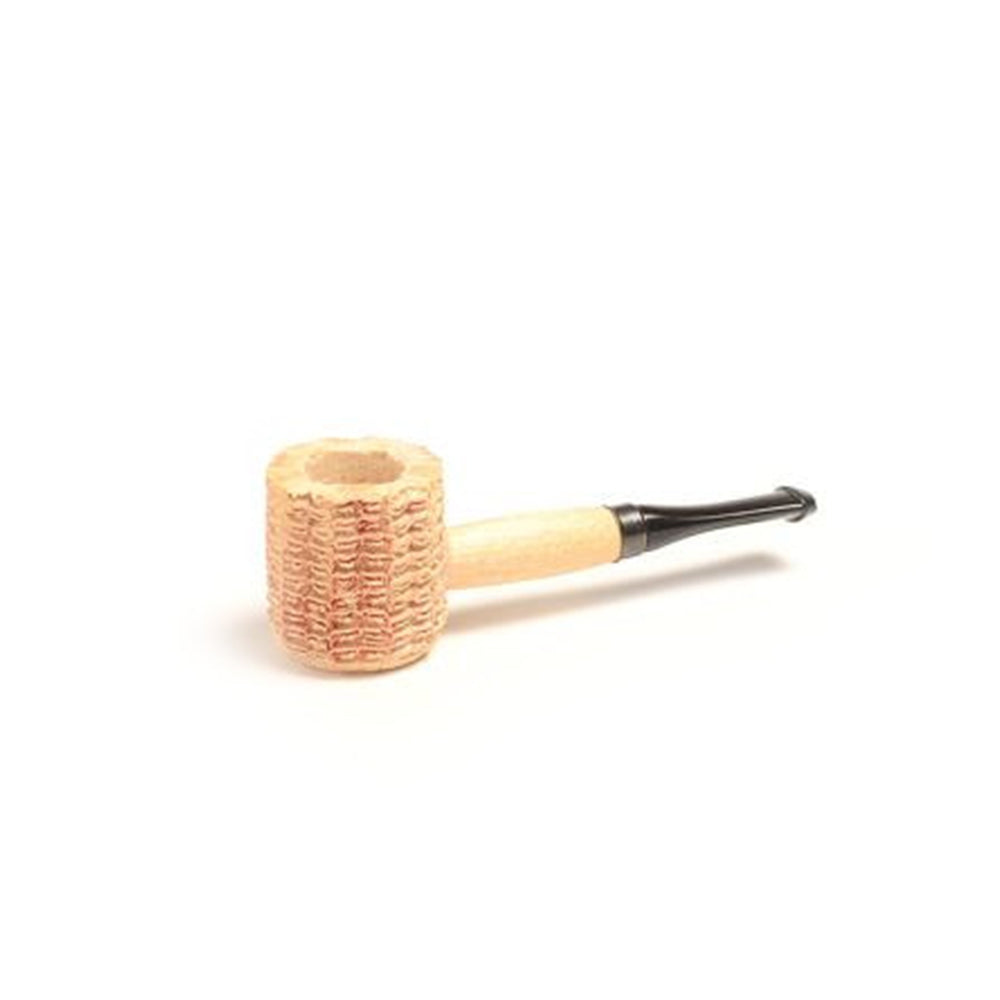 Missouri Meerschaum Corn Cob Miniature Varnished Amber/Black Stem Pipe