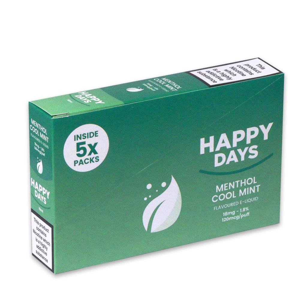 Happy Days Menthol Cool Mint E-Liquid 18mg | Buy Online | Bull Brand Happy Days Menthol Cool Mint E-Liquid 18mg | Buy Online | Bull Brand