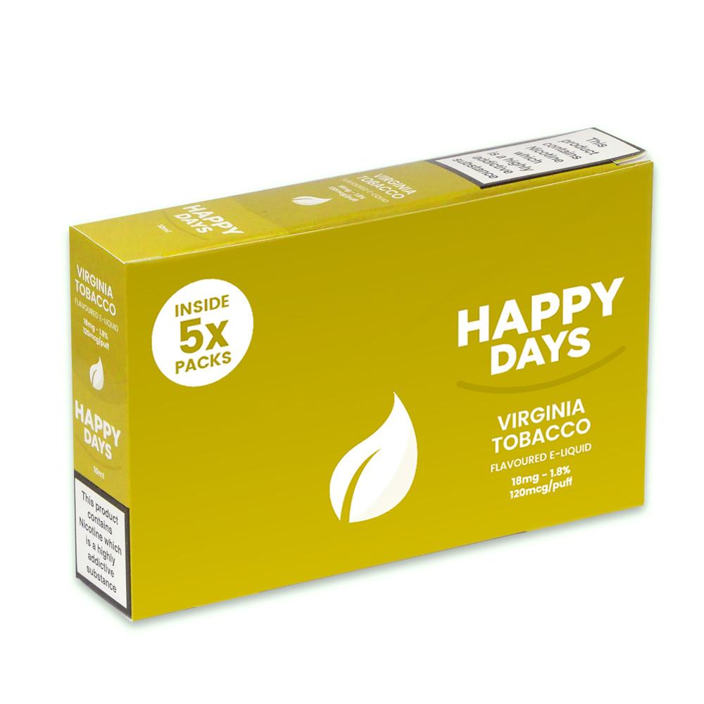 Happy Days Virginia Tobacco E-Liquid 18mg