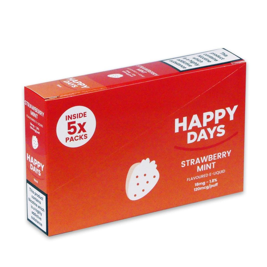 Happy Days Strawberry Mint E-Liquid 18mg